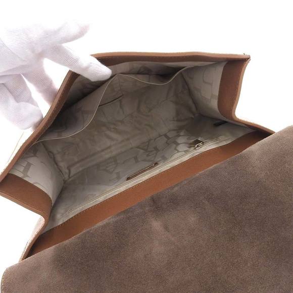 FURLA Julia M Top Handle 2WAY Bag Handbag One Shoulder Leather Brown F6801 - Picture 3 of 10